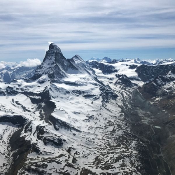 Matterhorn, Walliser- und Berner Alpenflug