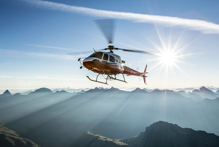 Helikopter Rundflüge beim 25igsten Ilanzer Städtlifest.
